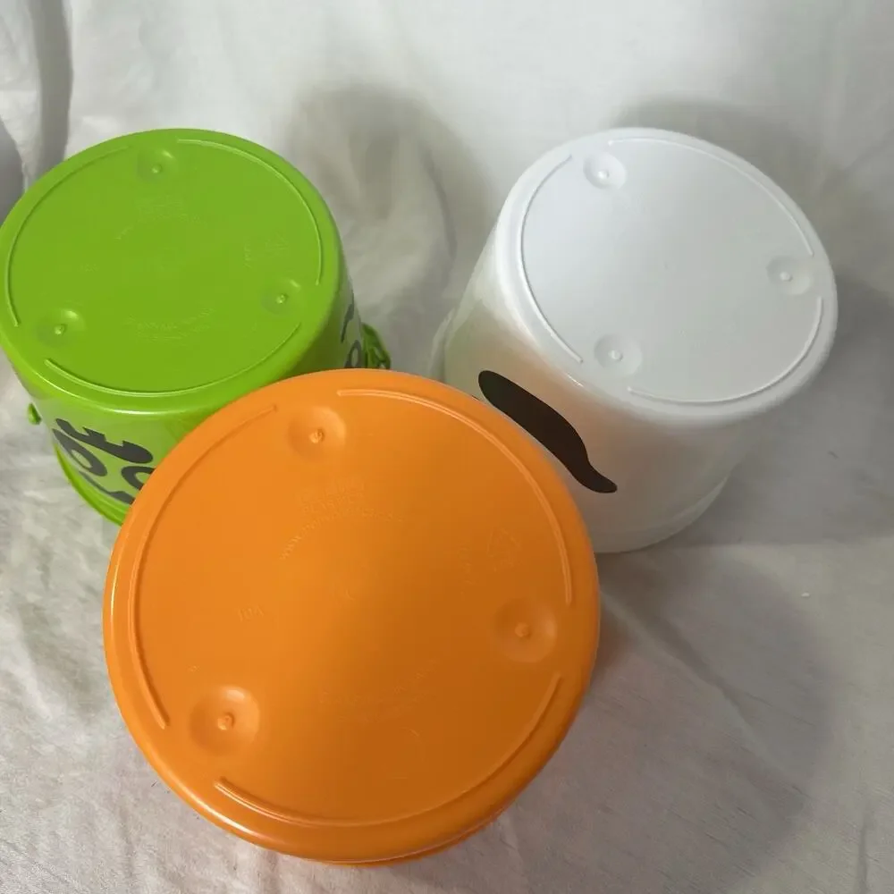 Vintage 1986 McDonald’s Halloween Pumpkin Pail + 3 Boo Buckets 2022 Lot of 4